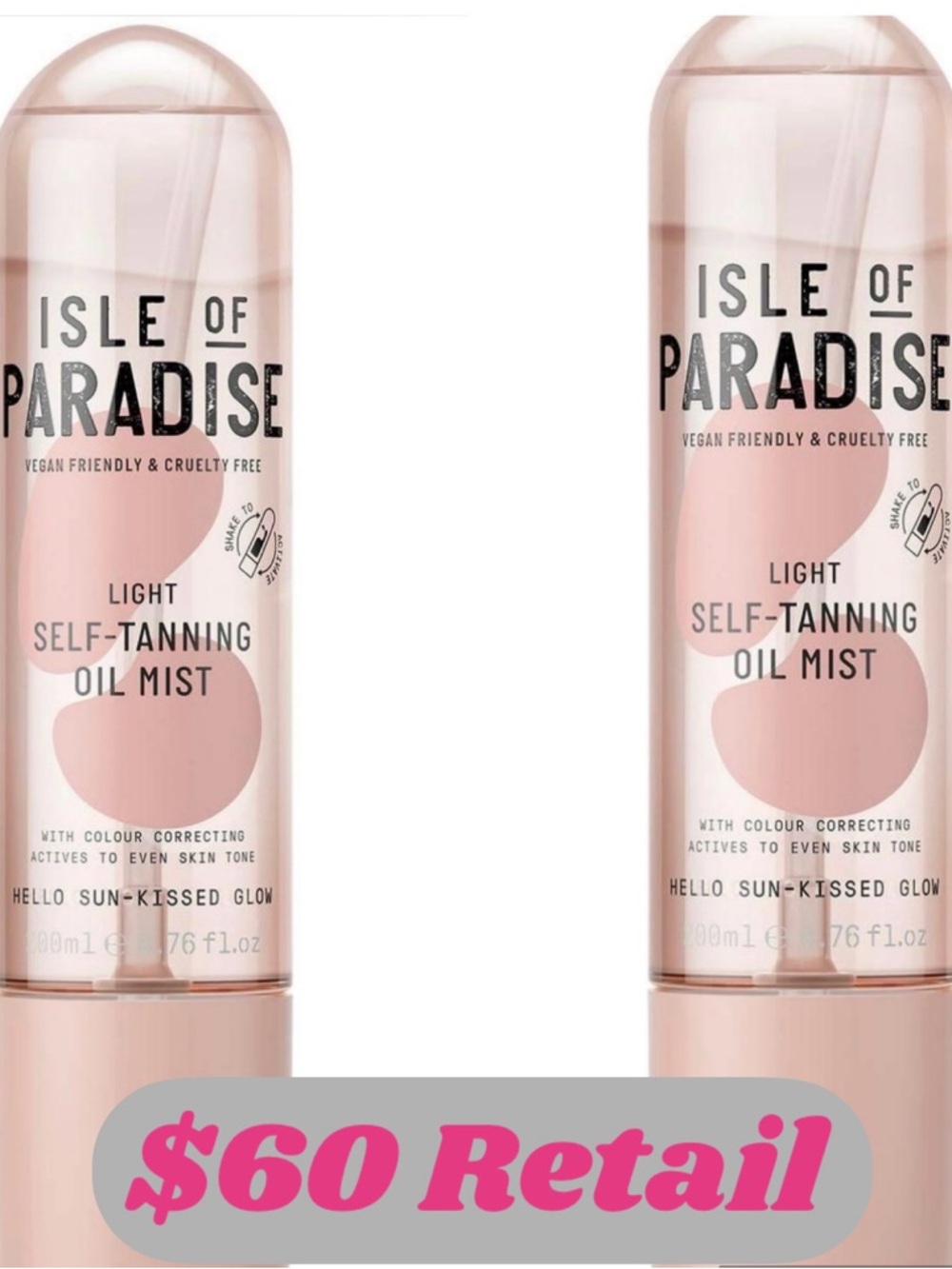 Isle of Paradise Light Self-Tanning Oil Mist - you get 2